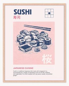 Ręcznie wykonany oprawiony druk cyfrowy Sushi