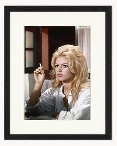 Ręcznie wykonana oprawiona fotografia Brigitte Bardot