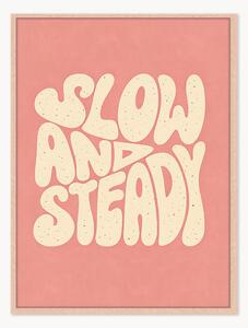 Ręcznie wykonany oprawiony druk cyfrowy Slow & Steady