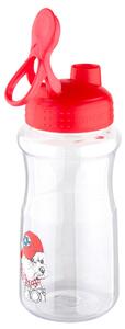 Altom Plastikowa butelka ze słomką York, 500 ml, czerwony