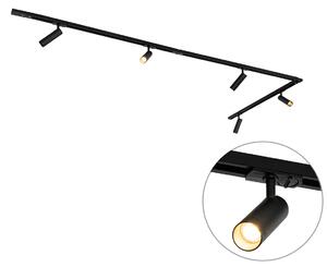 Nowoczesny system szynowy z 5 reflektorami czarny 1-fazowy 3,5cm - Iconic Jeana Luxe Oswietlenie wewnetrzne