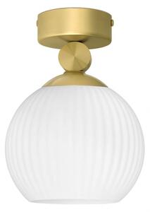 Złota krótka lampa z ryflowaną kulą GN-S1K