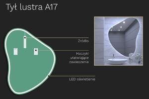 Organiczne LED lustro do łazienki z oświetleniem A17 50x62