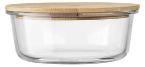 Florina Pojemnik szklany z bambusową pokrywką Clavato, 390 ml