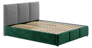 Outlet M-10 I Łóżko 140x200 Tapicerowane Cosenza + Pojemnik Welur I RIVIERA 38/ RIVIERA 91