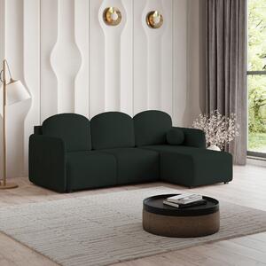 Masseno Narożnik SUVINO z funkcją spania i pojemnikiem na pościel Narozniki L, Rozkładana sofa - Zielony, NEVE 37
