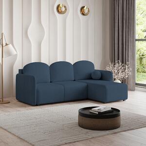 Masseno Narożnik SUVINO z funkcją spania i pojemnikiem na pościel Narozniki L, Rozkładana sofa - Niebieski, NEVE 77
