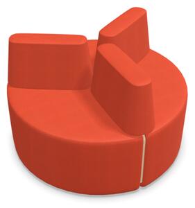 Tri.ply pufa L z trzema oparciami, lobby, recepcja, tapicerowana, trzyosobowa