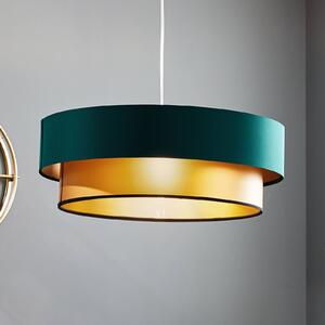 Maco Design Lampa wisząca Dorina, zielona/złota Ø 60cm