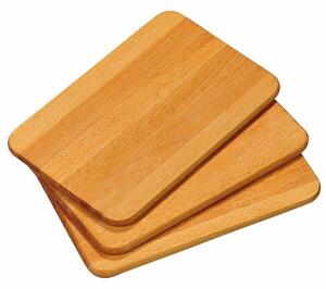 Kesper 85003 Zestaw desek do krojenia buk 3 szt., 23 x 15 x 1 cm