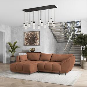 Masseno Narożnik VESTANO z funkcją spania i pojemnikiem na pościel Narozniki L, Rozkładana sofa - Miedziany, QUELLE 54