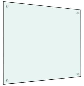 Panel ochronny do kuchni, biały, 70x60 cm, szkło hartowane