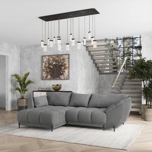 Masseno Narożnik VESTANO z funkcją spania i pojemnikiem na pościel Narozniki L, Rozkładana sofa - Szary, QUELLE 92