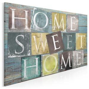 Home sweet home - nowoczesny obraz na płótnie - 120x80 cm