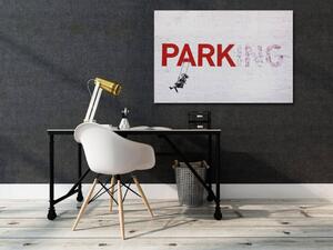 Banksy - Parking - nowoczesny obraz na płótnie - 120x80 cm