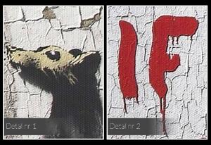Banksy - If graffiti changed anything - nowoczesny obraz na płótnie - 120x80 cm