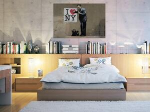 Banksy - I love NY - nowoczesny obraz na płótnie - 120x80 cm