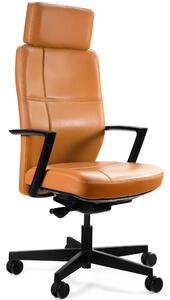 Obrotowy fotel biurowy z naturalnej skóry Sonoma HL-3