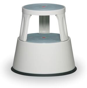 Taboret mobilny stalowy, szary