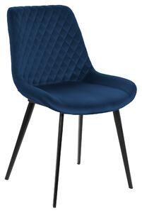 Krzesło tapicerowane NORA velvet niebieski