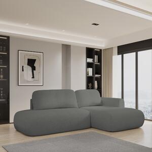 Masseno Narożnik NUVIRA z funkcją spania i pojemnikiem na pościel Narozniki L, Rozkładana sofa - Szary, QUELLE 92