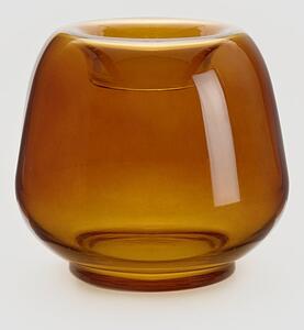 Reserved - Szklany wazon - Żółty
