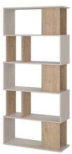 Kremowy regał w dekorze dębu 80x173,5x29,5 cm Maze – Tvilum