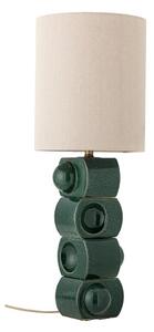 Zielona/kremowa lampa stołowa ceramiczna z tekstylnym kloszem (wysokość 68 cm) Brady – Bloomingville