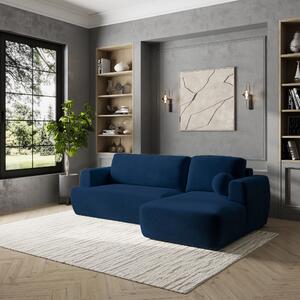 Masseno Narożnik SENTI z funkcją spania i pojemnikiem na pościel Narozniki L, Rozkładana sofa - Niebieski, KRONOS 09