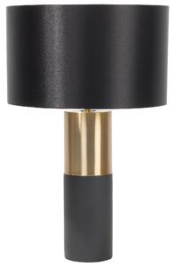 Lampa stołowa czarno-złota glam metalowa okrągły abażur 61 cm Darling Beliani