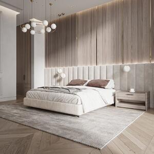Rama łóżka 160x200 ze ścianką tapicerowaną SALENTO + Pojemnik | Tkaniny i Kolory Do Wyboru