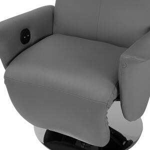 Faux Leather Recliner Chair White MIGHT 
