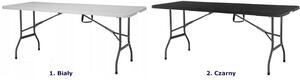 Czarny prostokątny stół bankietowy 180 cm - Nifo