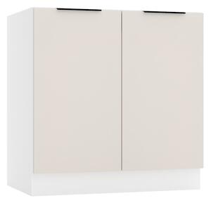 Szafka kuchenna pod zlew 80 cm beż piaskowy - Skania 17X