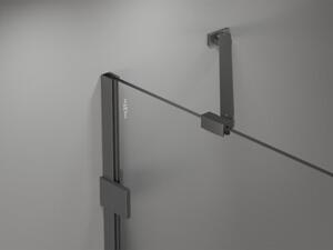 Mexen Lunar parawan nawannowy 2-skrzydłowy lewy 90 x 150 cm, transparent, gun metal - 897-090-100-95-00-L
