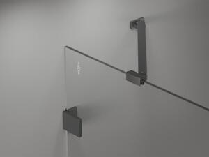 Mexen Lunar parawan nawannowy 2-skrzydłowy lewy 90 x 150 cm, transparent, gun metal - 897-090-100-95-00-L