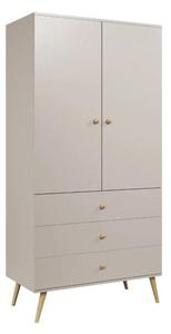 Szafa LEBEL z szufladami 3SZ 100cm kaszmirowa