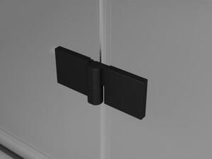 Mexen Mist parawan nawannowy 2-skrzydłowy prawy 140 x 150 cm, czarna kratka, czarny - 8A9-140-002-70-77-P
