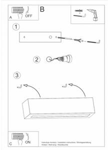 Kinkiet CAR niebieski LED 1x4W 250lm wym:15x43x12cm IP20 Candellux