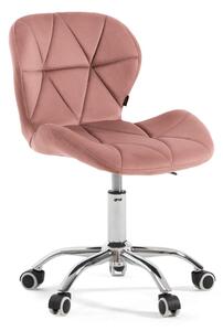 MebleMWM Krzesło obrotowe różowe ART118S / welur #44