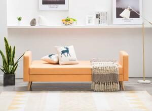 Kompaktowa sofa rozkładana scandi pomarańcz