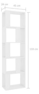 Biały wąski regał na książki | Umeblowana.com