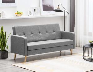 Szara skandynawska kanapa rozkładana sofa