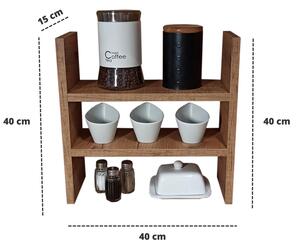 Minimalistyczna półka kuchenna na przyprawy dąb craft - Roksi