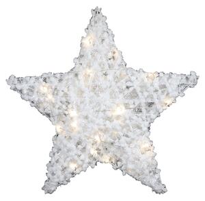 Świąteczna dekoracja gwiazda FROSTELLE z oświetleniem LED 38 cm, biała