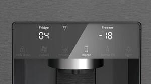 Lodówka BOSCH KFI96AXEA MD Side by Side No Frost 183cm Czarna Kostkarka Podajnik wody