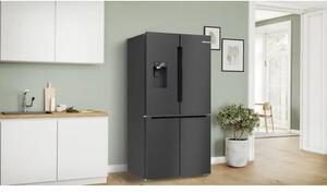 Lodówka BOSCH KFI96AXEA MD Side by Side No Frost 183cm Czarna Kostkarka Podajnik wody