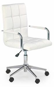 Białe krzesło obrotowe fotel do biurka