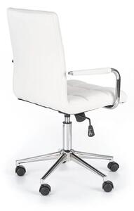 Białe krzesło obrotowe fotel do biurka