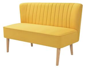 Żółta sofa dwuosobowa z oparciem